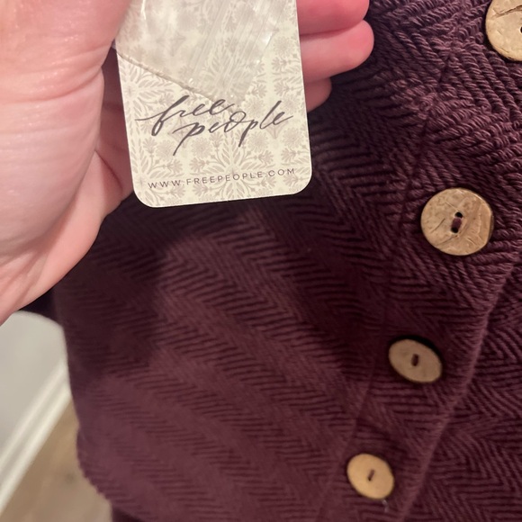 FREE PEOPLE 
Changing Tides Cotton Crop Top & Pants - purple- NWT- XS - Picture 5 of 16